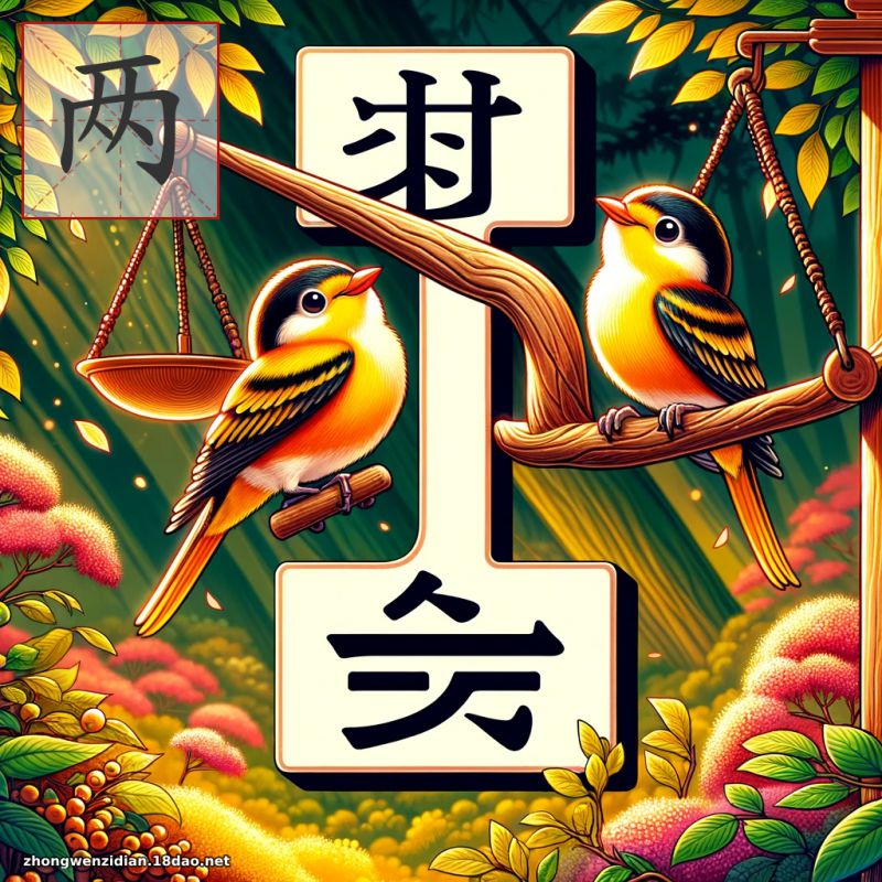 兩 - 中文字典配圖