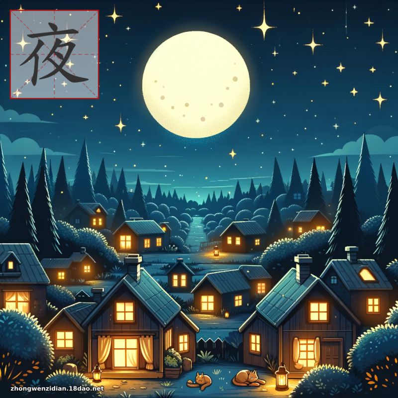 夜 - 中文字典配图