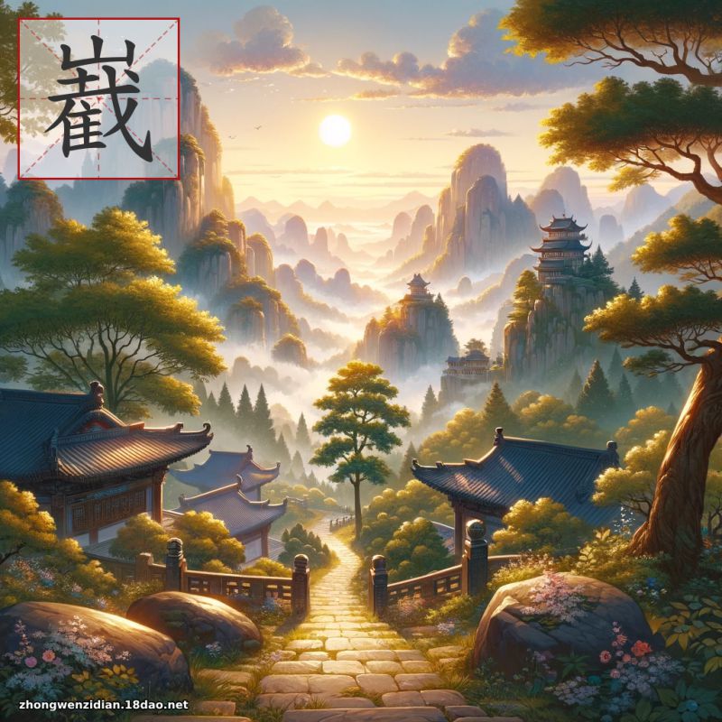 嶻 - 中文字典配圖