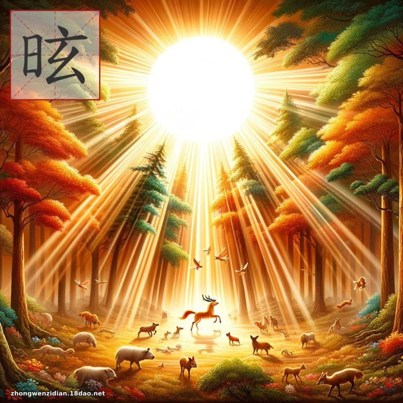 昡 - 中文字典配圖