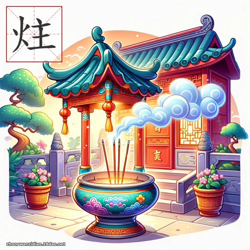 炷 - 中文字典配圖