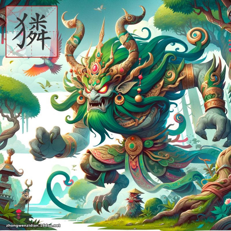 獜 - 中文字典配圖