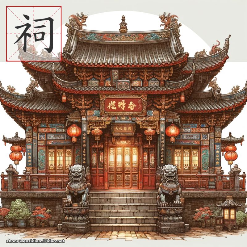 祠 - 中文字典配图