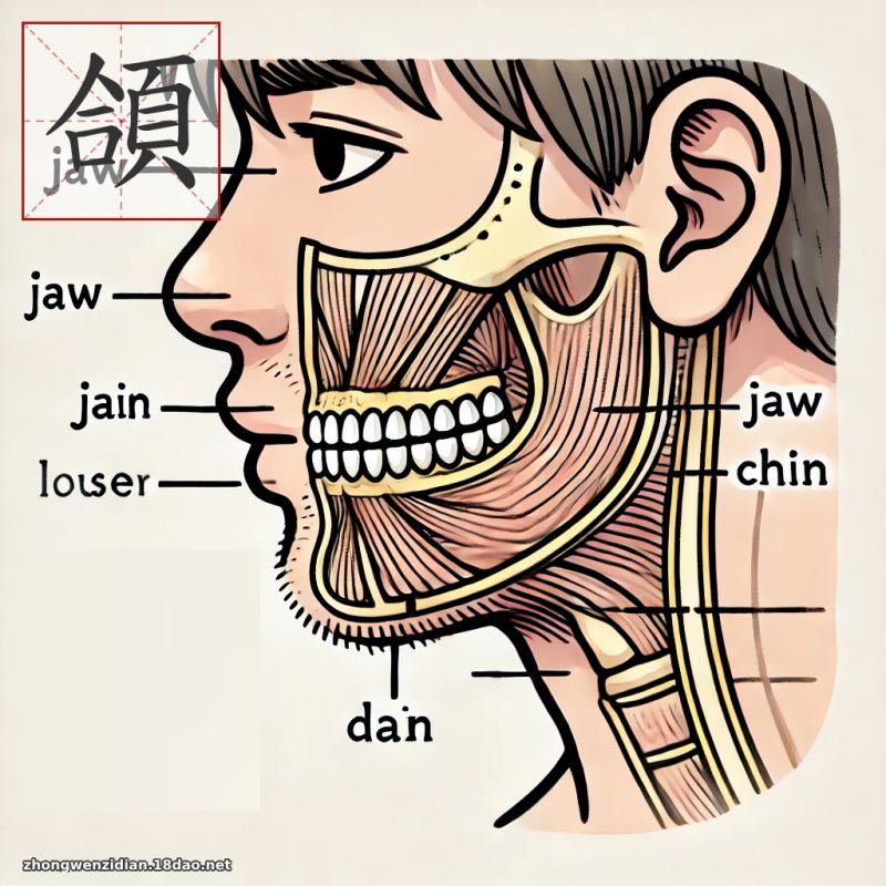 頜 - 中文字典配图