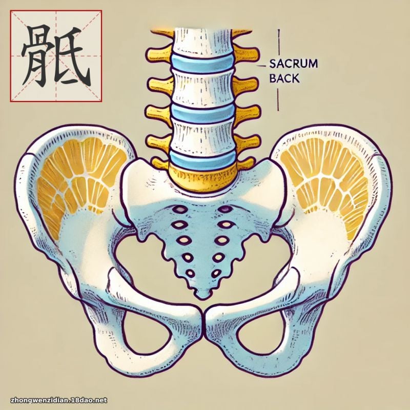 骶 - 中文字典配图