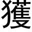 獲 (黑體矢量字庫)